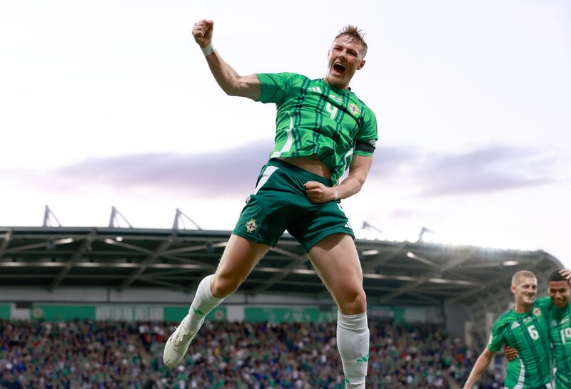 Northern Ireland’s Daniel Ballard got among the goals