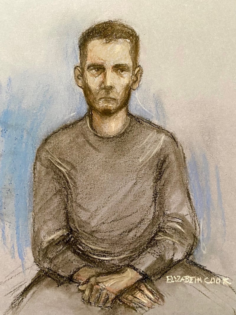 Court artist sketch of Ioan Pintaru appearing at Westminster Magistrates’ Court