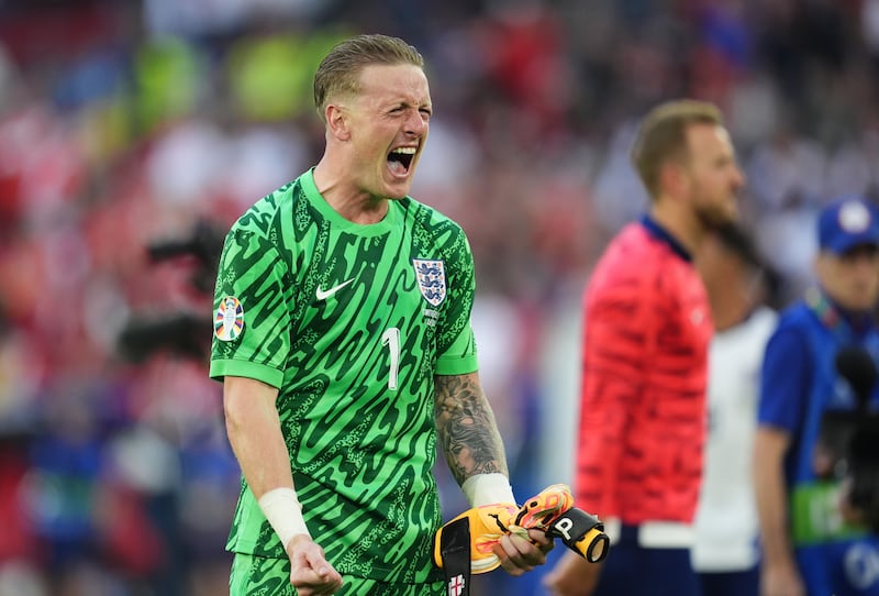 Jordan Pickford made the decisive save from Manuel Akanji