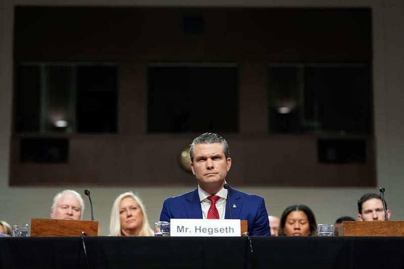 Pete Hegseth, President-elect Donald Trump’s choice to be defence secretary, appears before the Senate Armed Services Committee for his confirmation hearing at the Capitol in Washington (Alex Brandon/AP)