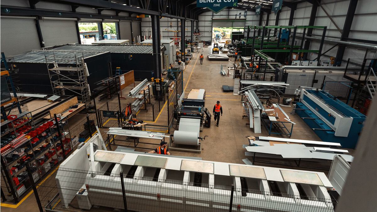 View of the interior of the KES Group's factory floors at Strabane Business Park.