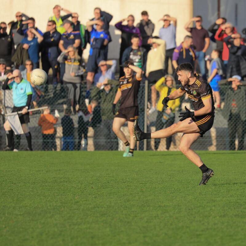 Erne Gaels captain Ryan Lyons in action against Derrygonnelly.