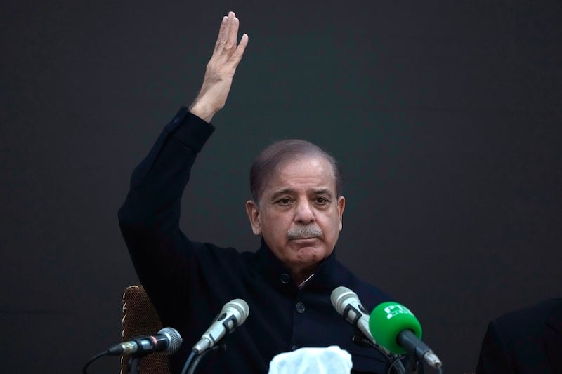 Pakistan’s former prime minister Shehbaz Sharif is on course to return to power (KM Chaudary/AP)