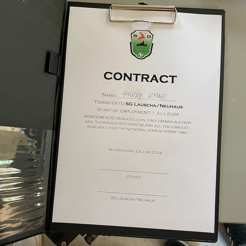 Harry Kane’s contract offer from SG Lauscha/Neuhaus