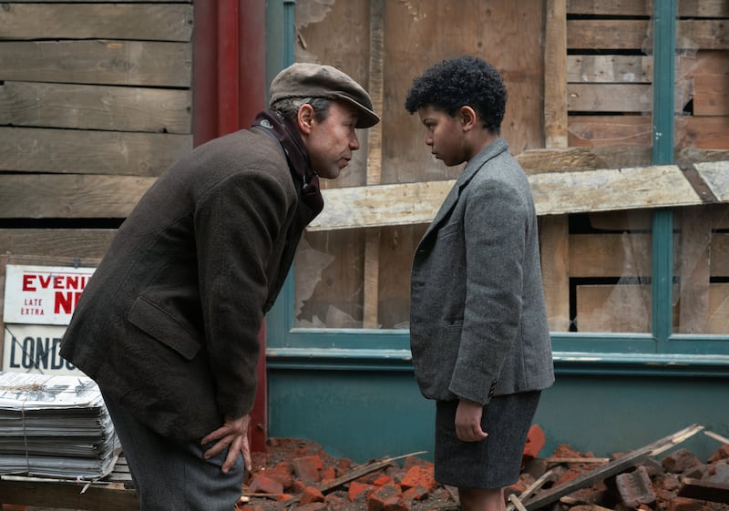 Stephen Graham as Albert and Elliott Heffernan as George in Blitz