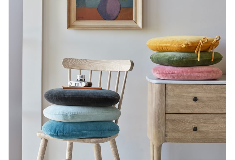 Soft Scoop Velvet Seat Pads, £39 each, Loaf