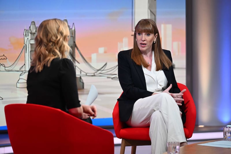 Deputy Prime Minister Angela Rayner was appearing on the BBC’s Sunday With Laura Kuenssberg show