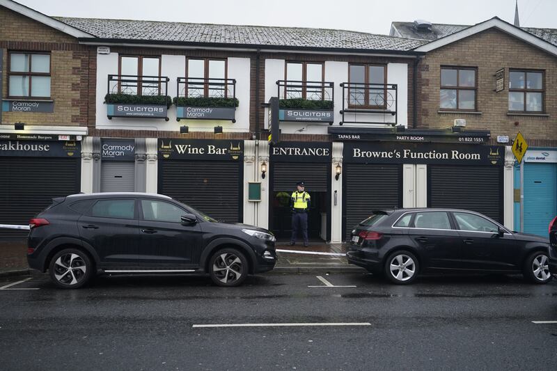 Garda officers at the scene in Blanchardstown