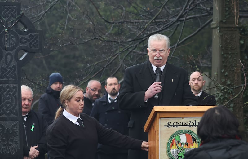 Family and Friends carry the coffin during the funeral of  Kevin Hannaway from his Home to Milltown cemetery on Saturday.
PICTURE COLM LENAGHAN