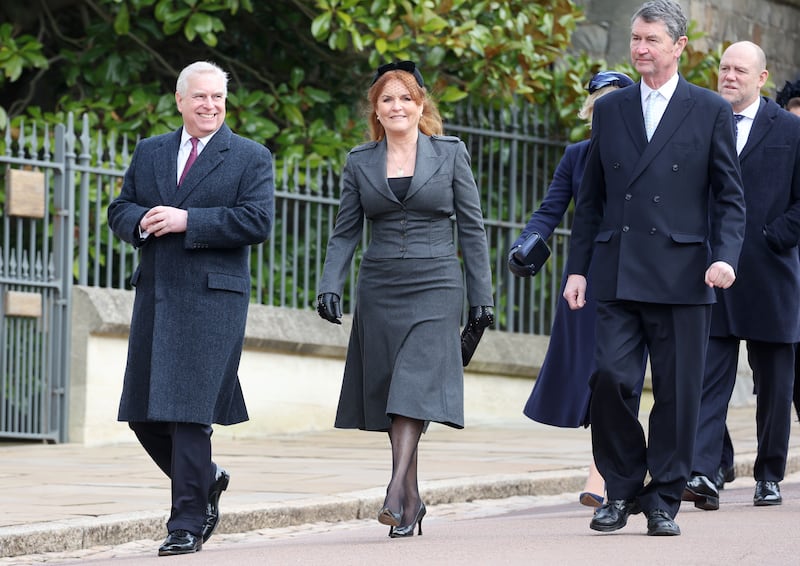 The Duke of York and Sarah, Duchess of York at St George’s Chapel at Windsor Castle