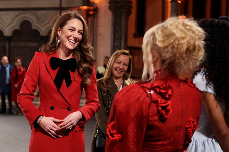 Kate met Paloma Faith during the Together At Christmas carol service, where she made a joke about everyone wearing red