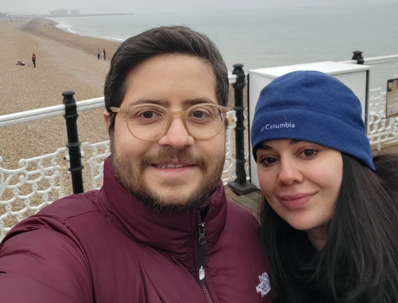 Mehmet Tunc Onur Sanli, pictured with his wife, said having a sickle cell crisis is the worst pain he had ever felt in his life