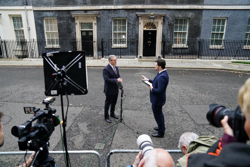 Prime Minister Sir Keir Starmer spoke to the BBC in Downing Street