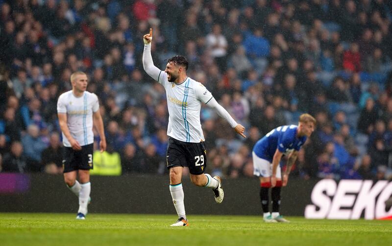 Antonio Portales put Dundee 2-0 up at Ibrox