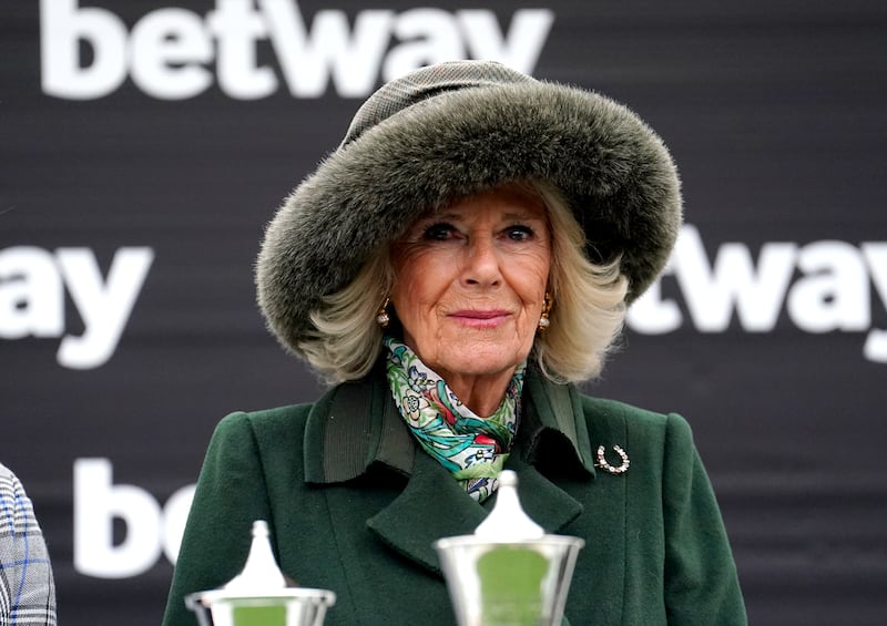 Queen Camilla prior to presenting the trophies