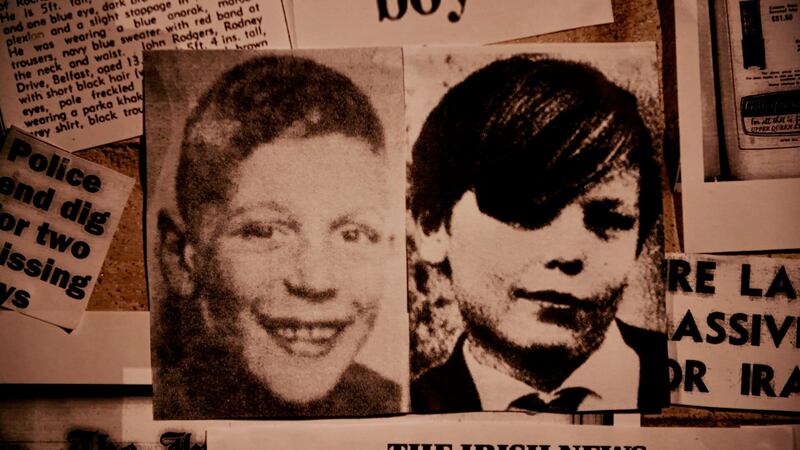 Missing boys David Leckey and Jonathan Aven who disappeared in Belfast in 1969 and have never been found (Alleycats Productions/PA)