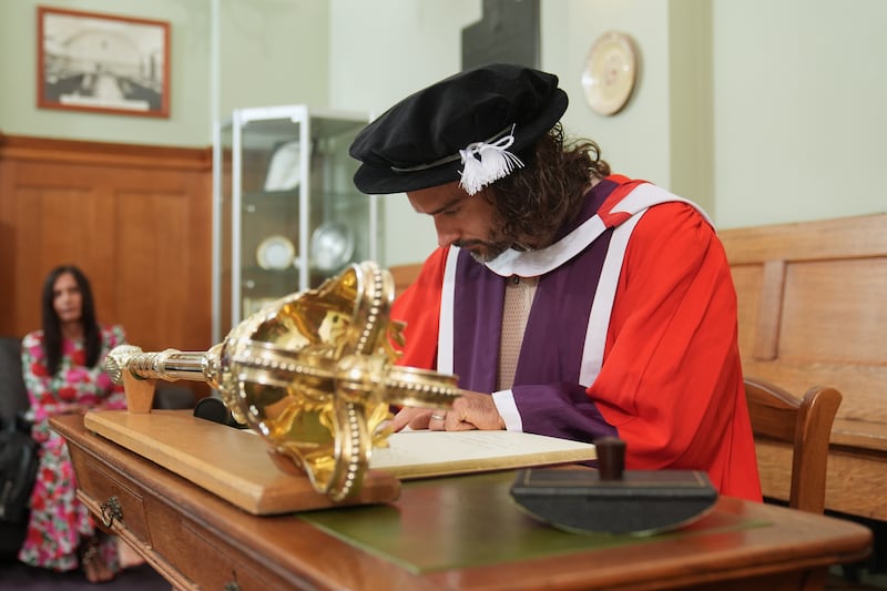 Wicks during the ceremony at Loughborough University