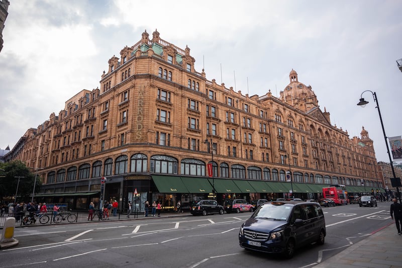 The Harrods department store in Knightsbridge, central London