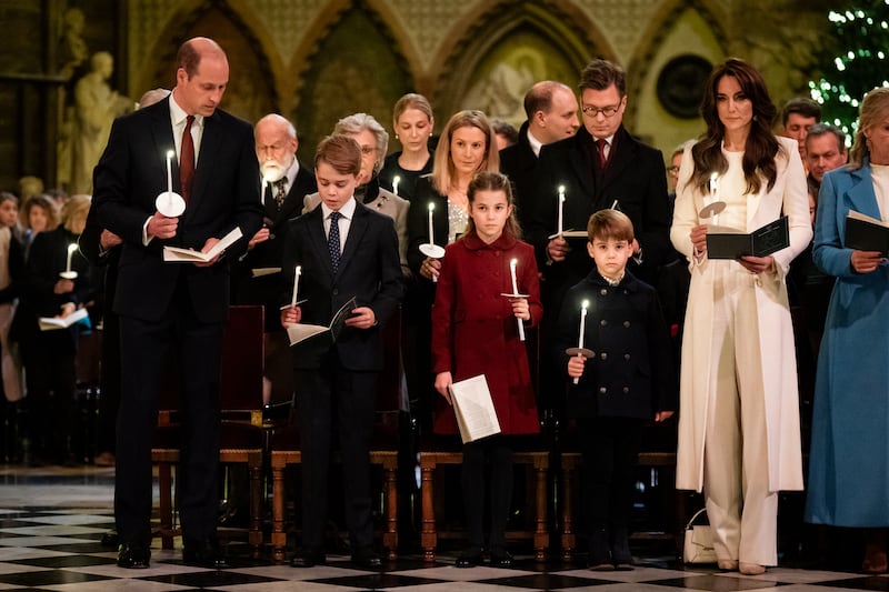 The Wales family at Kate’s Together at Christmas Carol concert