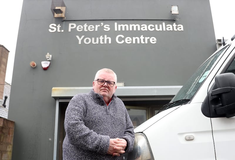 Stephen Hughes from St Peter’s Immaculate youth club in West Belfast.
PICTURE COLM LENAGHAN