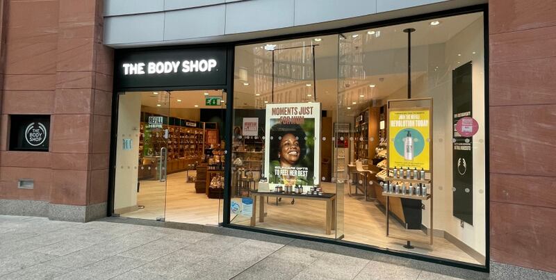 The Body Shop outlet in Belfast’s Victoria Square.