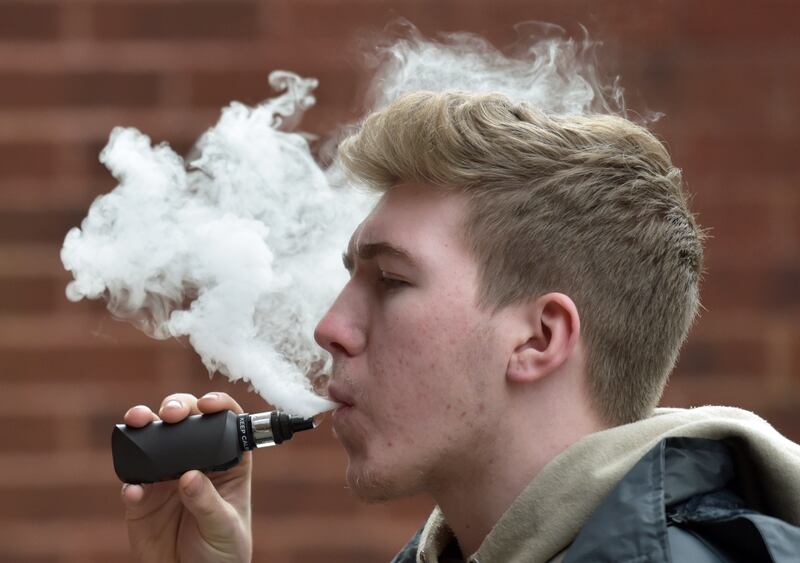 A man vaping