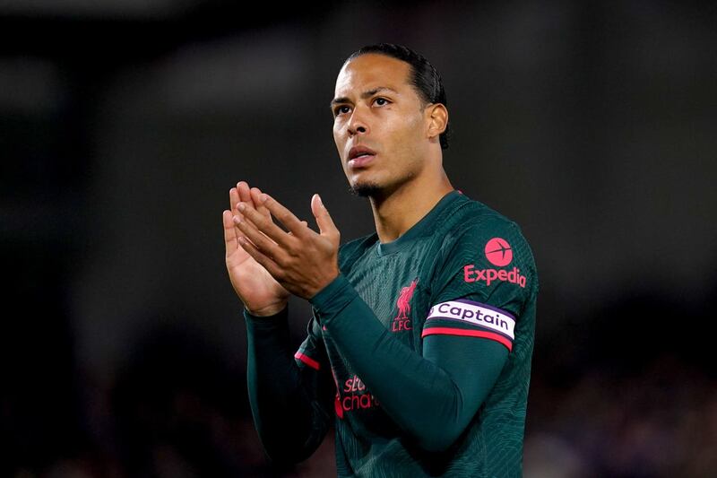 Virgil van Dijk, pictured, is the new Liverpool captain following Jordan Henderson's departure (John Walton/PA)