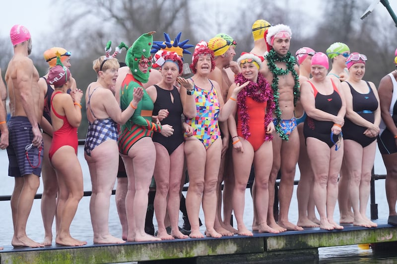 Members of the Serpentine Swimming Club