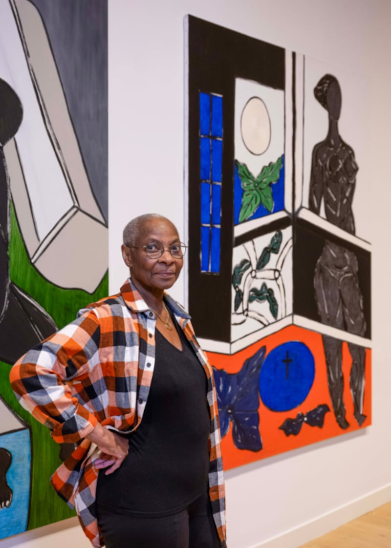 The artist with her 1991 work The Wedding 45, which was recently acquired by the National Galleries of SCotland