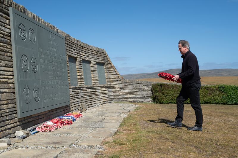 The Foreign Secretary took part in a wreath laying ceremony