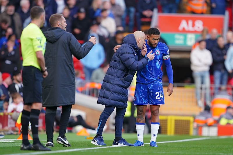 Reece James made his first appearance of the season in the defeat to Liverpool