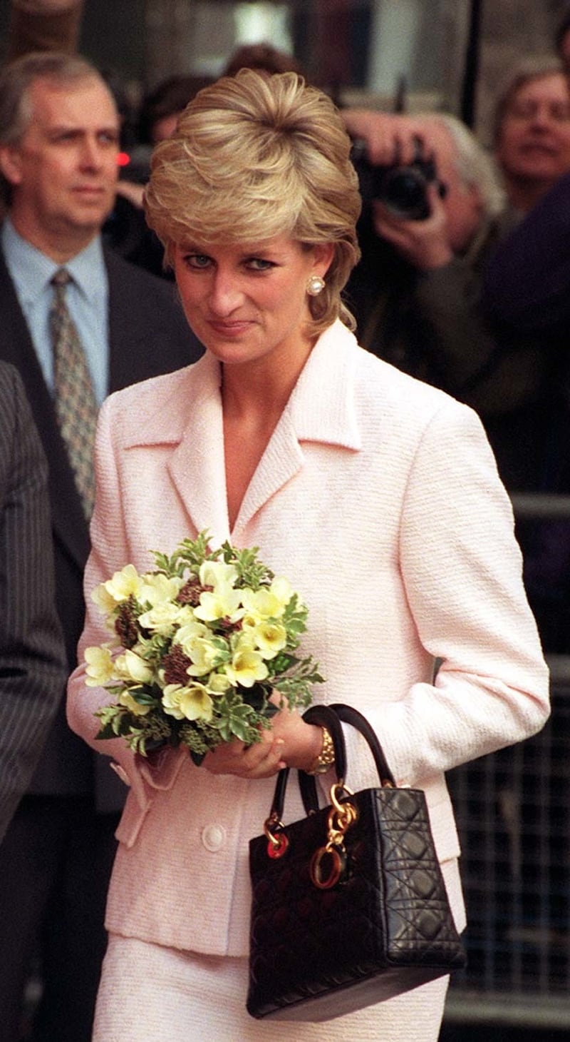 Diana wore a black Lady Dior bag on several London public appearances