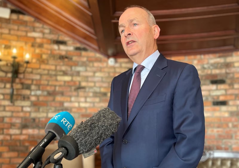 Micheal Martin said he ‘wasn’t happy’ with the way a minority of Ireland fans reacted to the English team’s national anthem