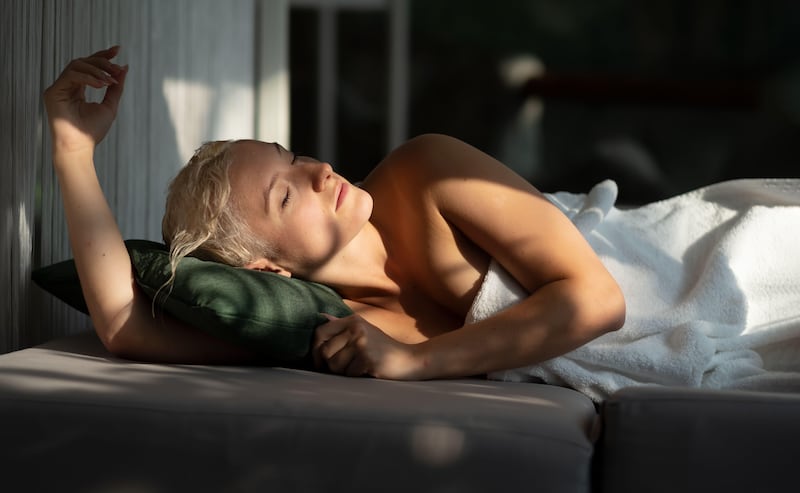 Sleeping with wet hair can cause an disrupt your scalp’s microbiome through friction