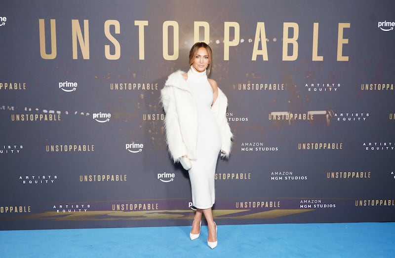 Jennifer Lopez arrives for the Unstoppable screening