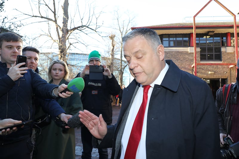 Mike Amesbury speaks to media outside Chester, Ellesmere Port and Neston Magistrates’ Court