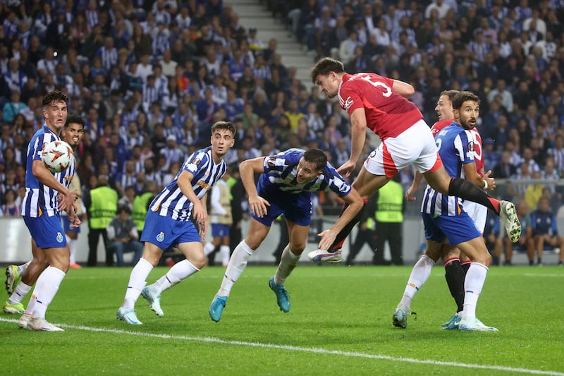 Harry Maguire’s header snatched a 3-3 draw at the end (Luis Vieira/AP)