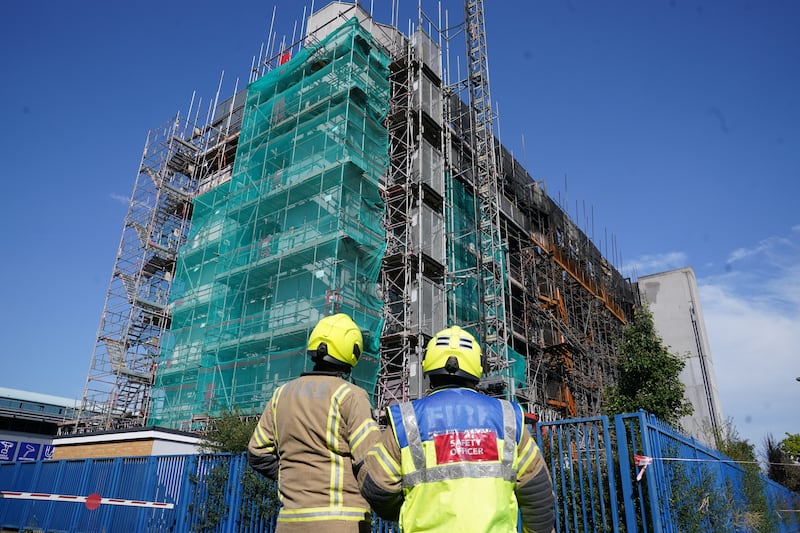 A recent fire at a tower block which was having cladding removed was described as a near-miss by safety campaigners