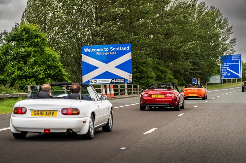 The journey started at Land’s End and finished at John O’Groats. (Mazda – Dave Smith)