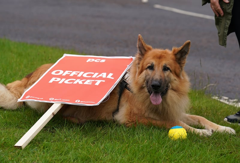 PCS signage at a picket