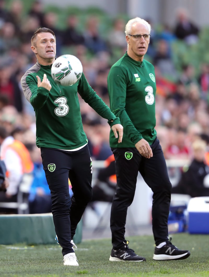 Robbie Keane (left) served as an assistant to Republic of Ireland manager Mick McCarthy