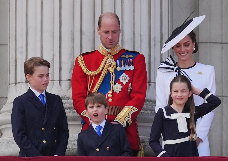 William and Kate with their family at Trooping the Colour