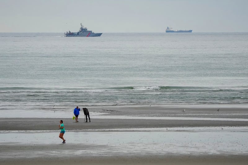 Conditions were relatively calm at Wimereux beach (AP)