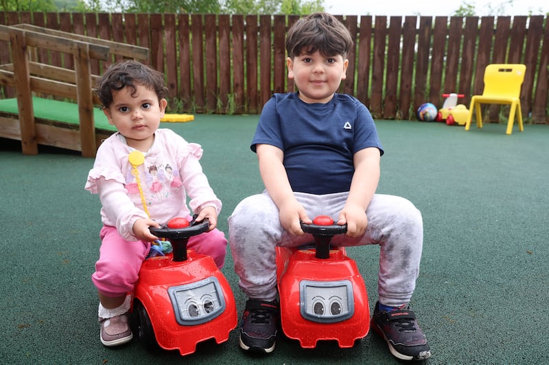 Belfast born Palestinian Reunited with children Ali and Sara make a visit to West Belfast