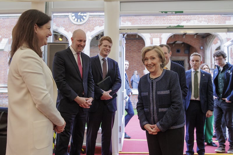 Hillary Clinton at an event at Queen’s University on Thursday