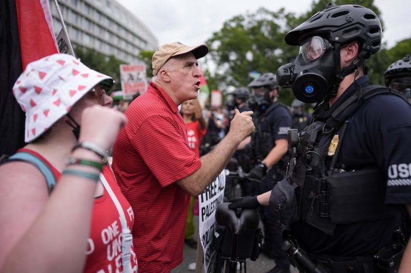 United States Capitol Police announced that they had deployed the use of pepper spray against protesters at the Capitol (AP Photo/Mike Stewart)