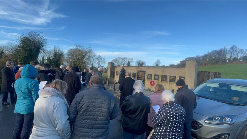 A commemorative service for the 48th anniversary of the Kingsmill massacre at the site of the ambush in south Armagh. .