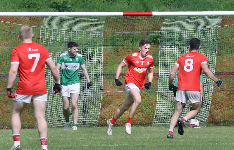 Conall Heron scored two goals in Magherafelt's win over Loup last weekend           Picture: Margaret McLaughlin