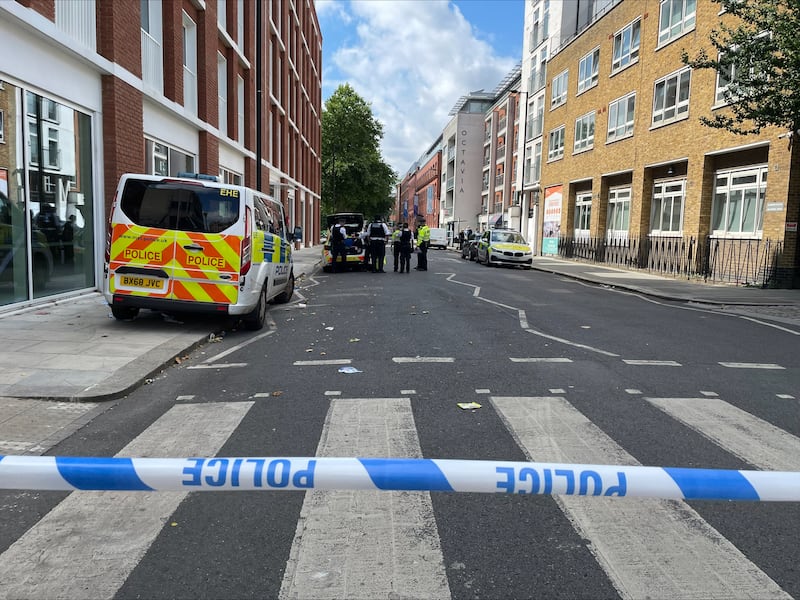 Police tape cordoning off the area near Emslie Horniman’s Pleasance Park, in Ladbroke Grove, west London, where Rene Graham was shot dead