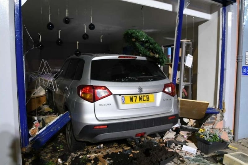 The car smashed into the office where Zoe Turnbull and her mother were standing